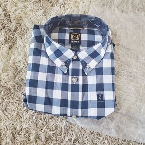 Noble Outfitters boys blue buffalo western shirt